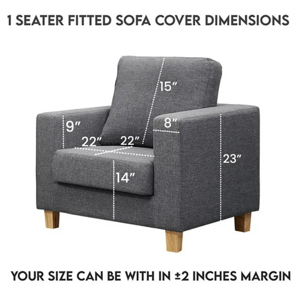 Premium Textured Grey Sofa Cover – Soft Waffle Stretch Couch Protector for Living Room Furniture, Stylish Washable Slipcover for Everyday Home Protection