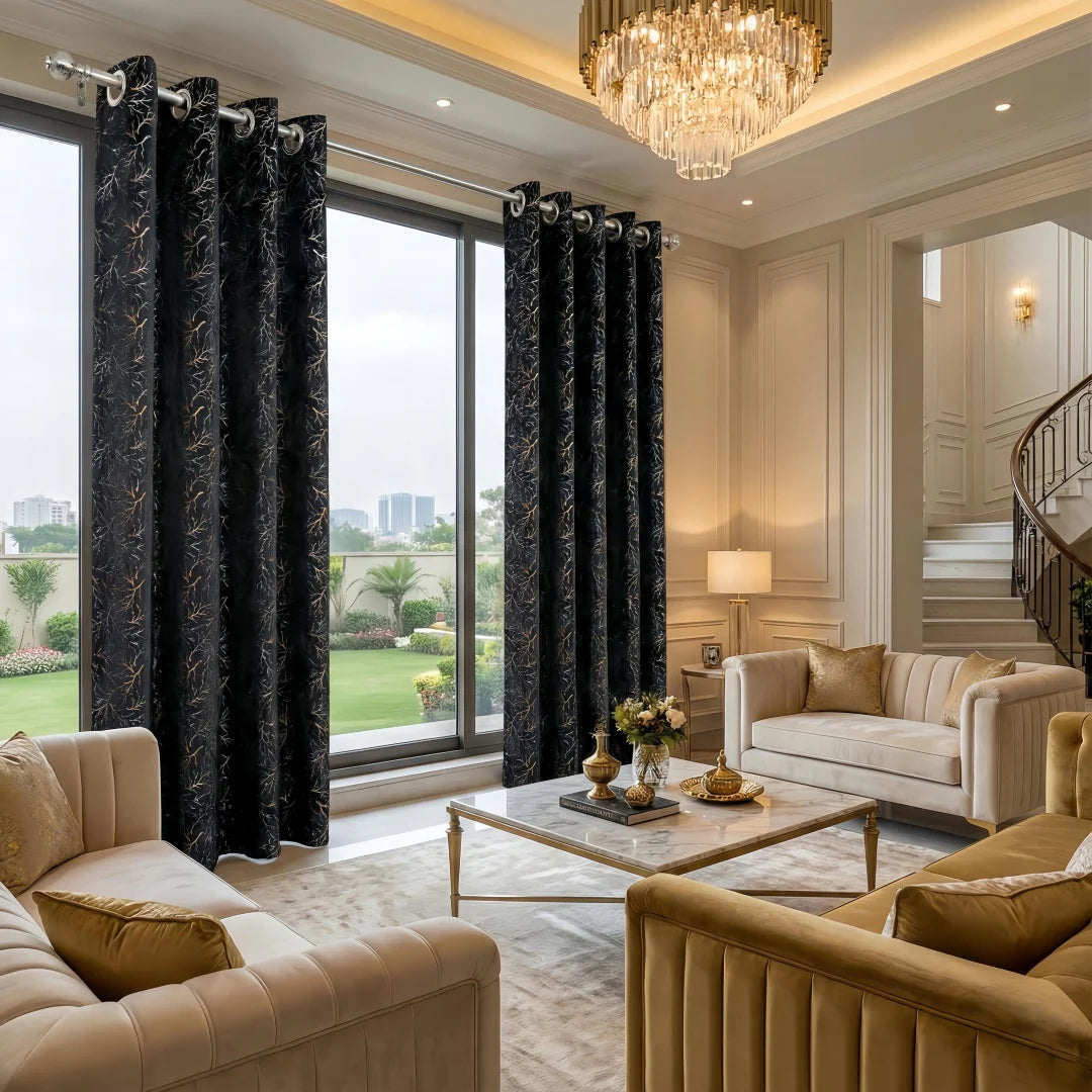 Luxury Vintage Persian Style Area Rug – Beige & Navy Blue Traditional Living Room Carpet
