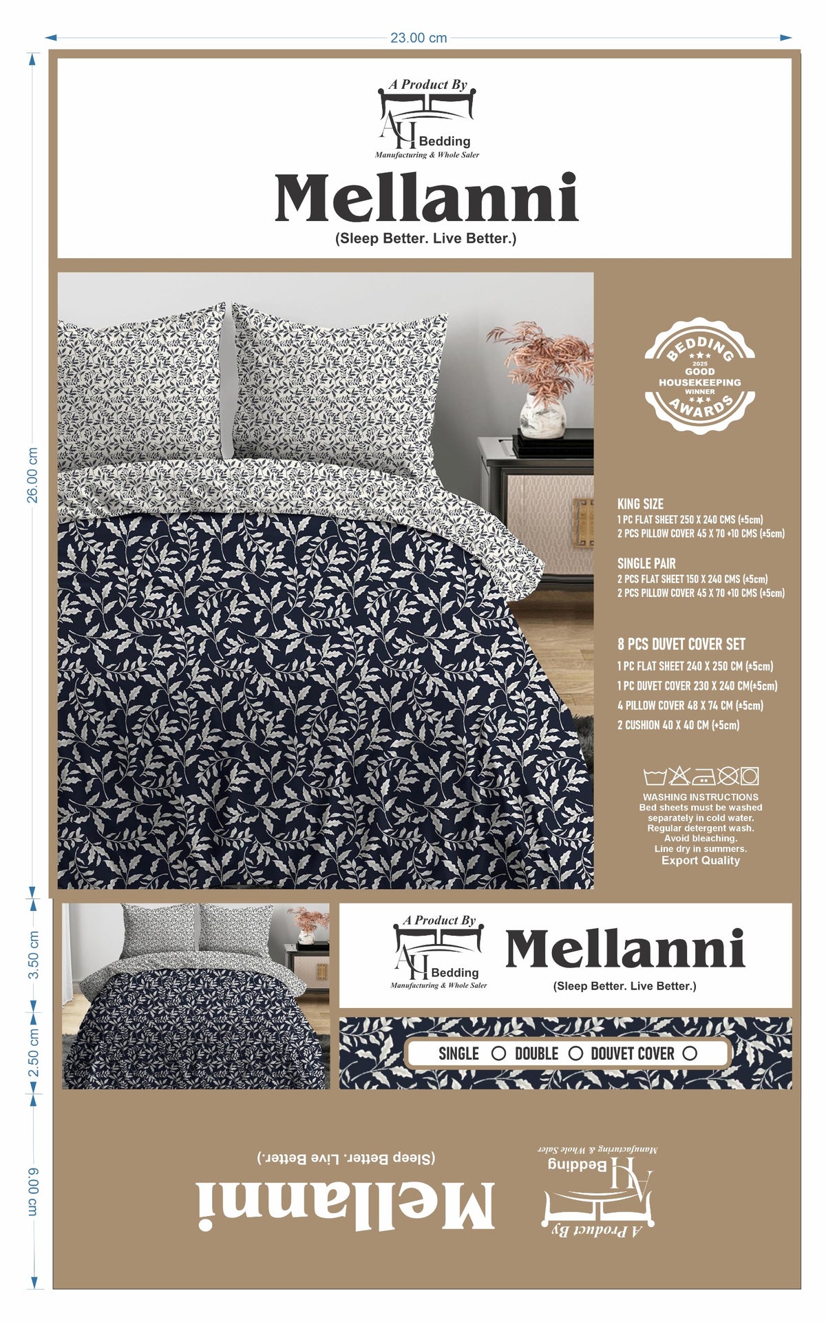 Mellanni Premium Floral Printed Bed Sheet Set – Soft Breathable Fabric with Pillow Covers | King, Single & Duvet Cover Options